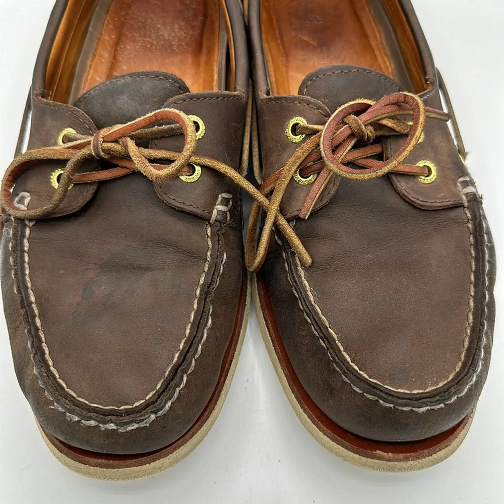 Sperry Top-Sider men’s chocolate brown boat shoes, size 10M - Picture 5 of 12